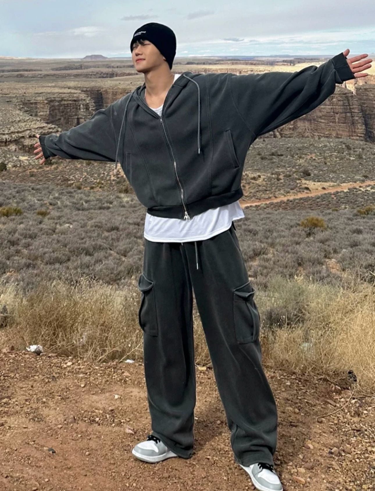 Grey Hoodie (Both way Zippers)