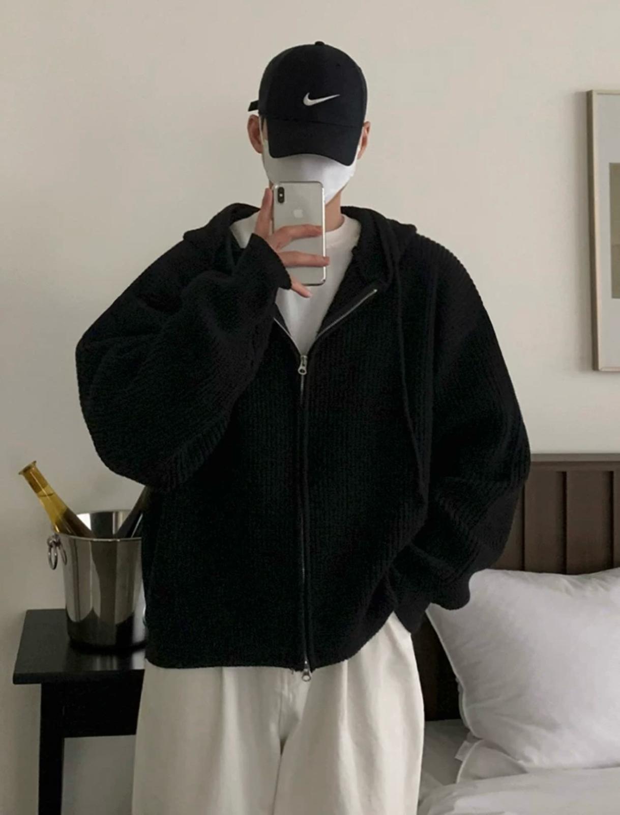Knitted Hoodie (Both Way Zippers)