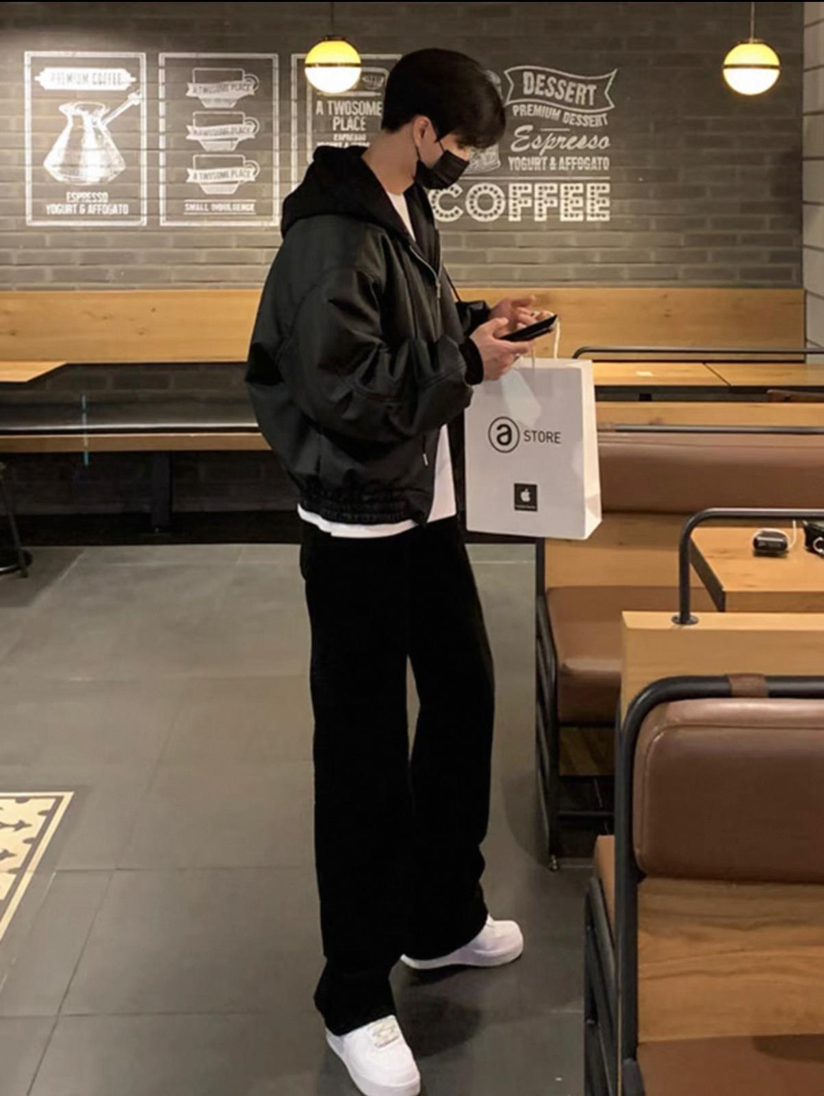 Leathered Hoodie (Both Way Zippers)