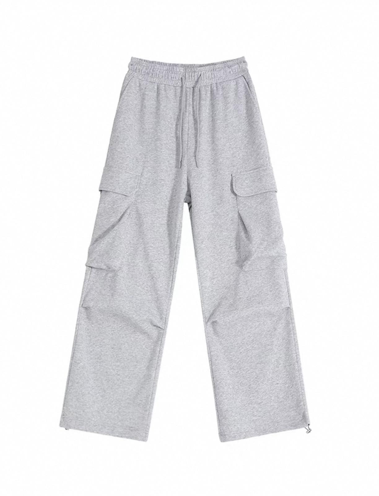 Grey Baggy Pocket Sweatpants