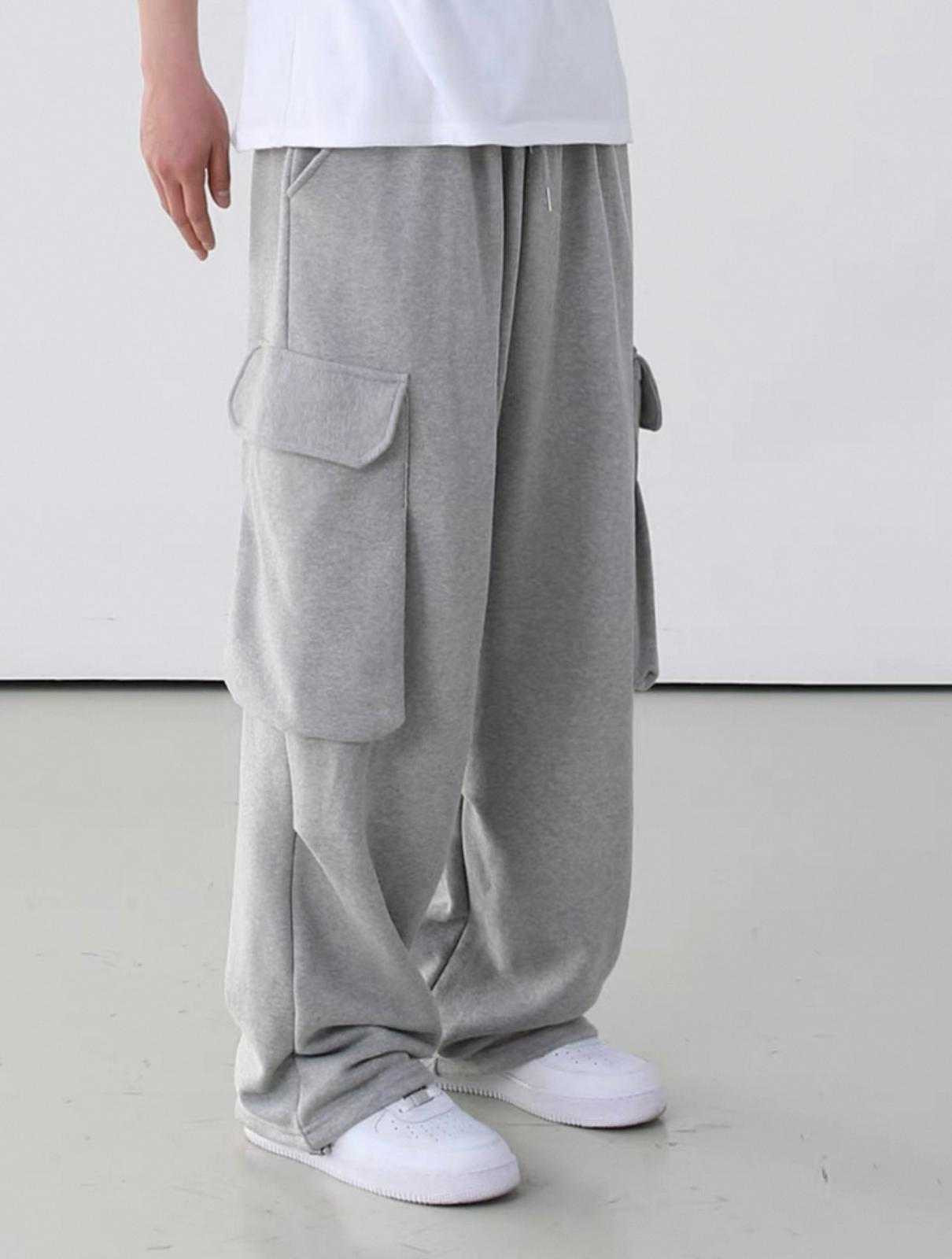 Grey Baggy Pocket Sweatpants