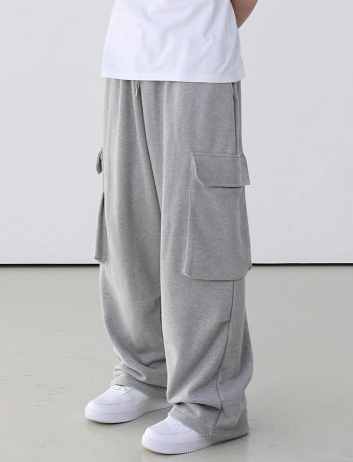 Grey Baggy Pocket Sweatpants