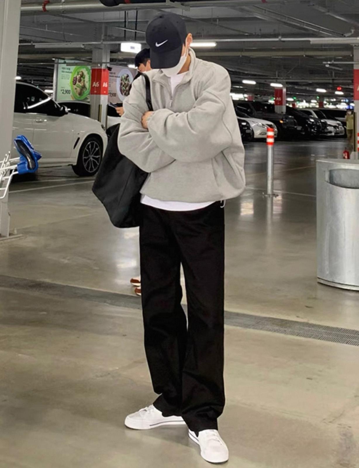 Grey Pullover Zipper Jacket