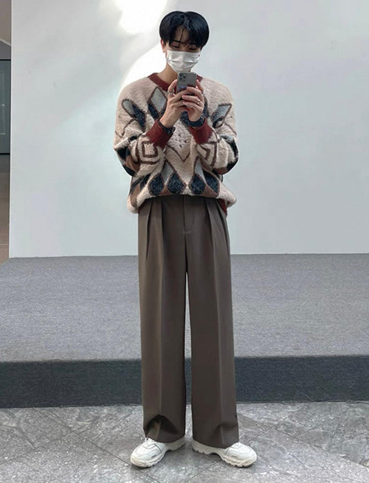 Brown Formal Long Pants
