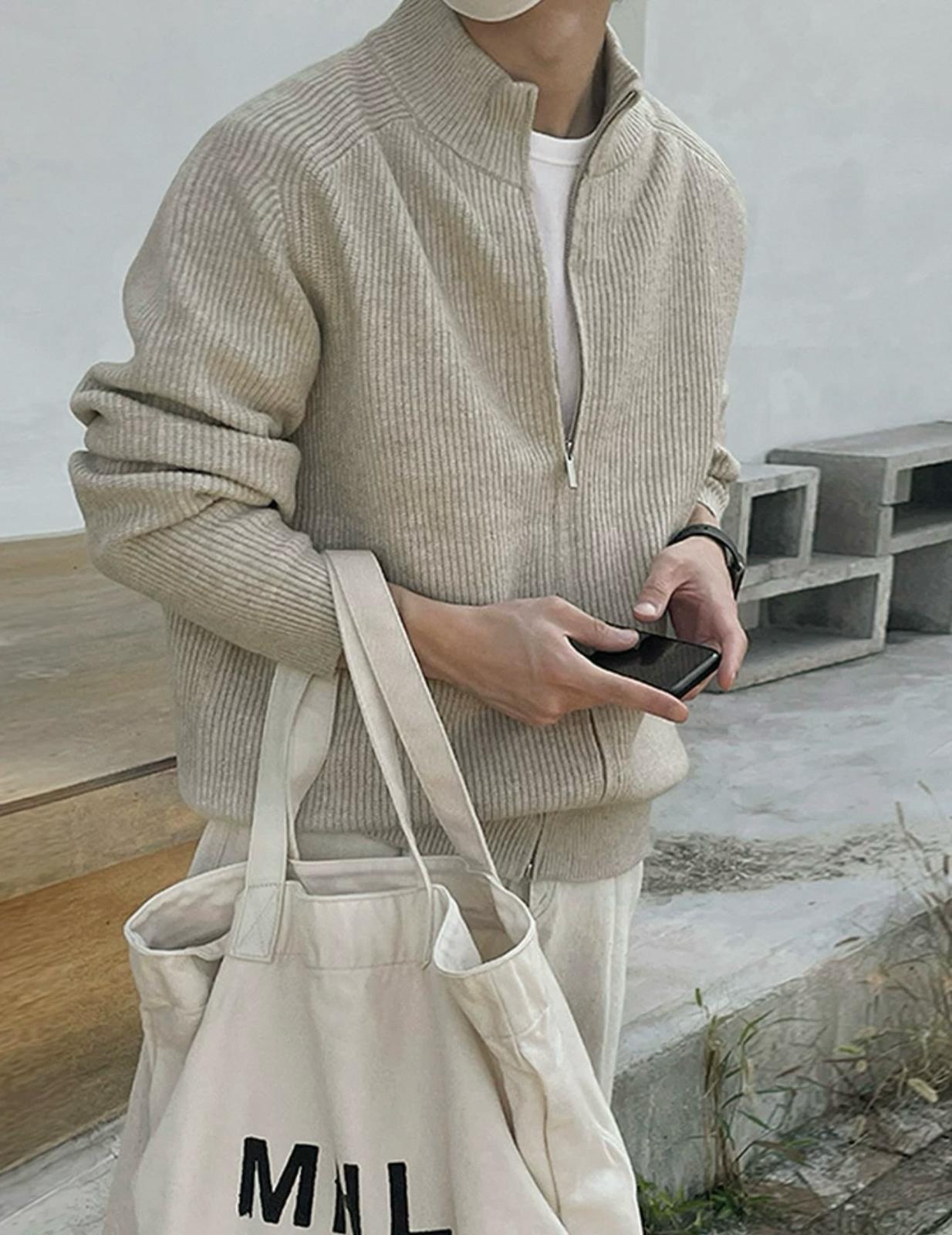 High Neck Jacket (Both Way Zippers)