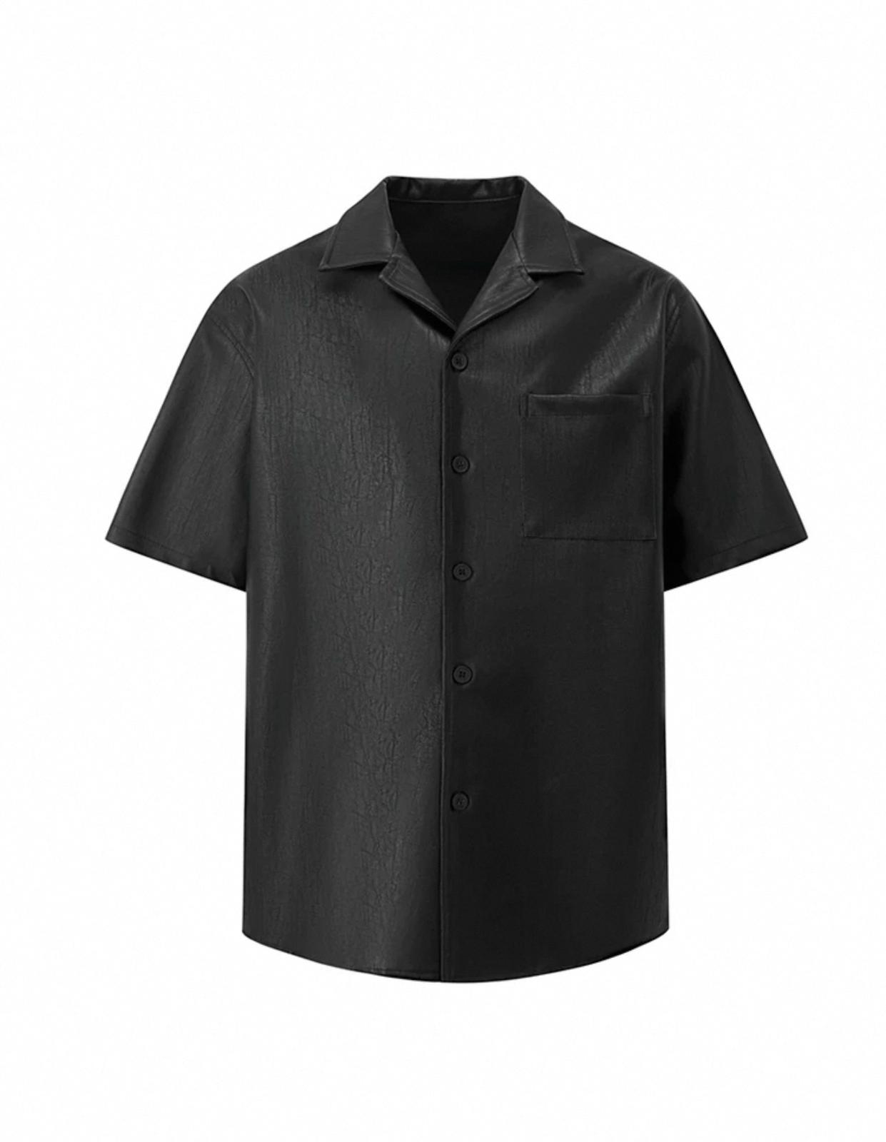 Button Up Short Sleeves (Leather)