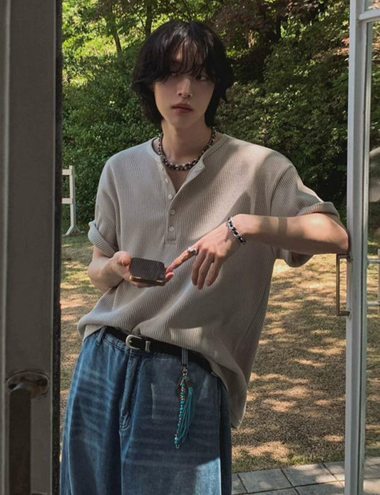 Button Short Sleeves