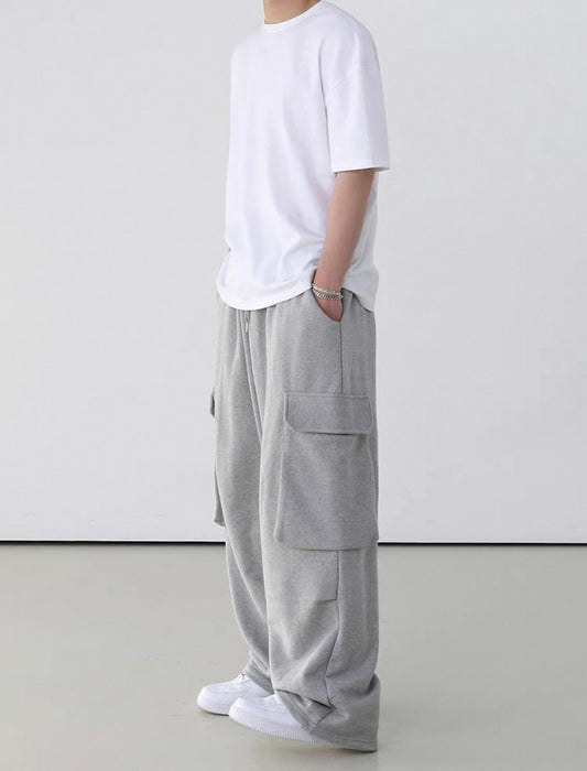 Grey Baggy Pocket Sweatpants